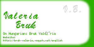 valeria bruk business card